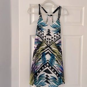 Xhilaration tropical pattern spaghetti strap dress